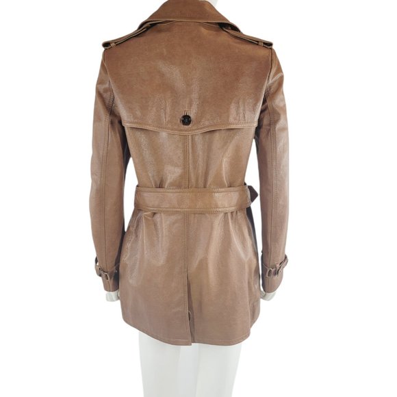 Gucci Brown Belted Leather Jacket - Picture 5 of 10